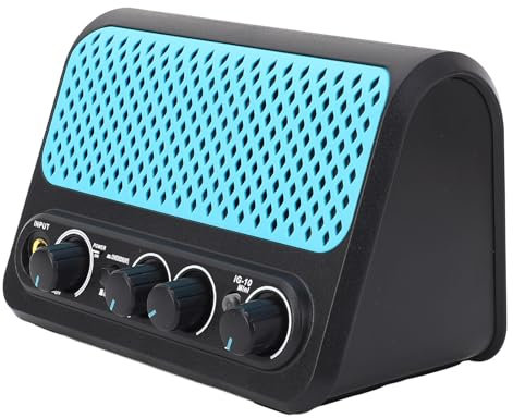 Mini Amplificatore per Chitarra, 5.0 Canale Doppio Canale Piccolo Altoparlante Ricaricabile Portatile Electric Guitar Amp per Pratica Quotidiana