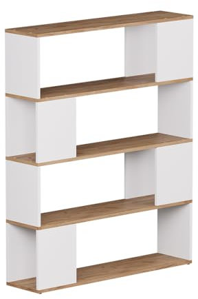 Vicco Raumteiler Eneos, Weiß/Goldkraft Eiche, 100 x 124.5 cm