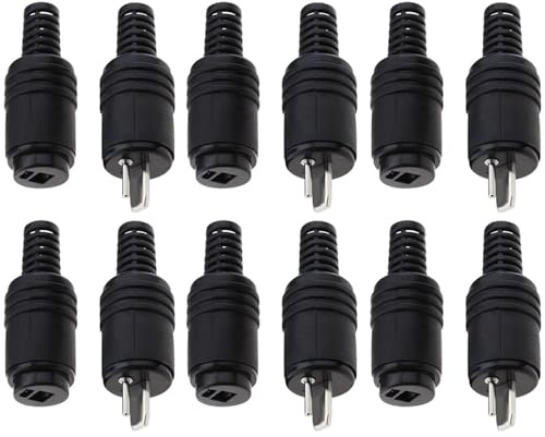 12 Stück 2-Polige Din-Lautsprecherstecker Und -Buchsen Mit Schraubklemmen, 6 Paar Hifi-Lautsprecherkabelstecker, Din Lautsprecher Stecker 2 Polig, Männlich/Weiblich,Für Einsatz Audioanwendungen.