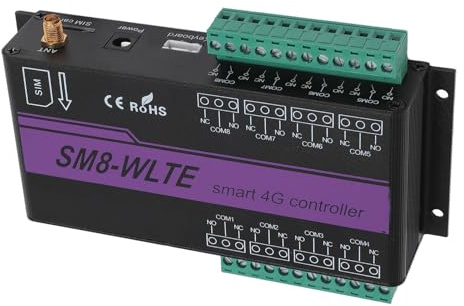 ERYUE GSM Toröffner 8 Kanal 4G Telefon Access Controller Fernbedienung Schalter SMS Türsteuerung PT100 Temperatursensor EU Stecker 100-240V