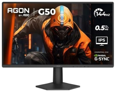 AOC Gamer Monitor 24G50F, 23.8 Inches, LCD, 1920x1080 Full HD, 144Hz, HDMI/DisplayPort, Black