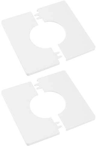 UFURMATE Rohrwandabdeckungen, I.D.50 mm, ABS-Kunststoff, quadratischer geteilter Flansch und Rosettenplatte, selbstklebende dekorative Abdeckungen für Rohrrohre (O.D.120 mm, Weiß), 2 Stück