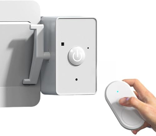 Hamosky Wireless Remote Button Pusher, Automatic Light Switch Control, No Wiring Required, 20m Range Through Wall, USB Rechargeable, White, 7.2cm