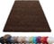 HomebyHome Shaggy Teppich Läufer Flur 80 x 150 cm - Shaggy Teppich Hochflor Braun Extra Weich und Flauschig - Bettvorleger Teppiche für Schlafzimmer - Waschbarer Küchenläufer - Carpet, Halı, Kilim