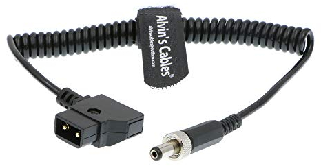Alvin's Cables D-Tap to Locking DC Coiled Power Cable for Atomos Monitor Video Devices PIX E7 PIX E5 7 Touchscreen Display Hollyland Mars 400s