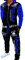 Unbekannt Herren Fitness Jogginganzug Sportanzug Trainingsanzug A.2254 ARMS L Schwarz-Blau