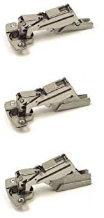 INDAUX Paquete de 4 unidades. Bisagra 180° cuello 0-9 - 18 - Patas H 0-2-4 para puertas móviles gama universal (cuello 18, H0)