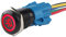 ETOPARS Negra Concha 12V Coche Vehículo Rojo Luz LED Interior Botón de Metal Interruptor de Palanca 19mm Enchufe