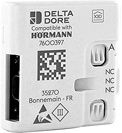Hörmann DeltaDore Gateway (per il controllo degli azionamenti della porta del garage tramite sistema Tydom Smart Home, con cavo di collegamento, 51 × 47,5 × 16 mm) 4510102, bianco