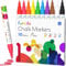 Funcils Fine Tip Liquid Chalk Pens for Blackboards, Chalkboard, Window, Labels, Glass (10 Pack, 3mm) - Wet Wipe Erasable Ink Chalk Board Pens - 3mm Reversible Tip Wipeable Chalk Markers