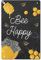 CREATCABIN Bee Happy Blechschild Aus Metall Vintage-Schilder Rustikal Wandkunst Dekoration Gartenhaus Plakette Poster Kunstwerk Geschenk Zuhause Bauernhof Garten Küche Kaffee Büro Garage Dekoration
