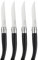 Opinel - Set di 4 Coltelli da Tavola Chic in Ebano - Lama Tradizionale Yatagan in Acciaio Inossidabile - Manico in Legno di Ebano - Garanzia a Vita - Fabbricazione Francese