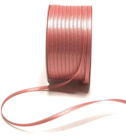 s.dekoda Satinband 50m x 3mm Altrosa Schleifenband Dekoband Satin