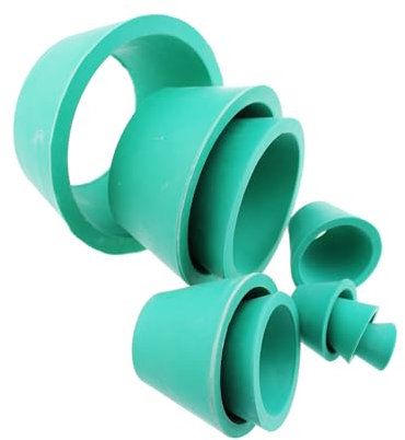 SQXBK Juego de 9 adaptadores de embudo Buchner para laboratorio, resistente al desgaste, superficie lisa, filtro de goma verde, juego combinado de almohadillas de dibujo