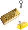 Avilia Elegante Salvadanaio Lingotto d'Oro con Chiave - Sicurezza e Stile in Ceramica Color Oro - Ideale per Tutte le Età