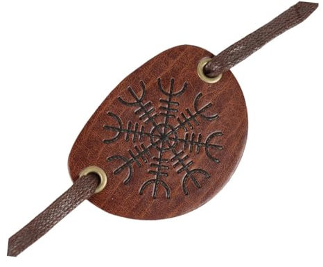 Oshhni Cache-Œil de Cosplay en Cuir PU pour Adultes, Cache-Œil de Capitaine à Œil Unique pour Jeu de Rôle, Cache-Œil des Pirates des Caraïbes, Brun