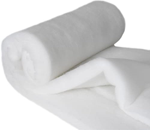 Qooltex Volumenvlies 500g /m² Polsterwatte - 160cm BREIT 50mm 5cm dick - Meterware Polstervlies Watte für Krabbeldecke Polsterwatte Vlieswatte Füllung
