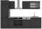 Vicco Küchenzeile R-Line, Anthrazit Landhaus/Anthrazit, 300 cm, AP Marmor