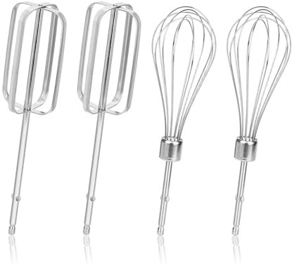 4 piezas de repuesto de batidor de acero inoxidable con textura para batidoras de mano, uso multifuncional para cocinar y hornear