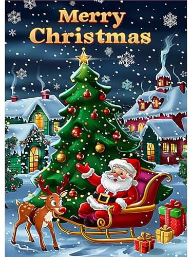 MOGTAA Christmas Diamond Art Painting Kits for Adults, Santa Claus DIY 5D Diamond Painting Kits for Adults Beginners, Full Drill Diamond Dots Crystal Art Kits for Home Decor Gifts 30x40cm