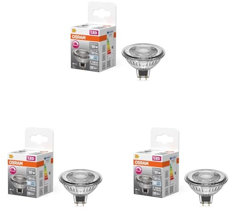 Osram LED SUPERSTAR MR16 12 V MR16 LED-Spot Glas not relevant 6,1 W 621 lm 4000 K Dimmbar Energieeffizienzklasse: E CRI: 90 (Packung mit 3)