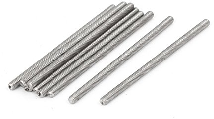 sourcing map 10 Stück Gewindestangen M3x60mm Edelstahl 304 Gewindestift Metrischem Vollgewinde Bar Gewindestäbe für Befestigung CNC-Werkzeugmaschinen 3D-Drucker Industrie Geräte