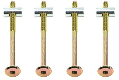 M6 x 14 mm Kreuz Dübel Lauf Muttern mit 100 mm Möbel Anschluss Schrauben für Etagenbetten Babybett – Set von 4