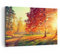 Bilder auf Leinwand 100x70cm Leinwandbild mit Rahmen Park Herbst Baum Groß Wanddeko Bild Schlafzimmer Küche Deko Wandbilder Dekoration Wohnzimmer Wall Decor Canvas Wand Kunstdruck Art AA100x70-3654