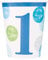 Unique Party 73306 - Gobelets en Carton - 266 Ml - Fête à Thème Pois Bleu 1er Anniversaire - Paquet de 8