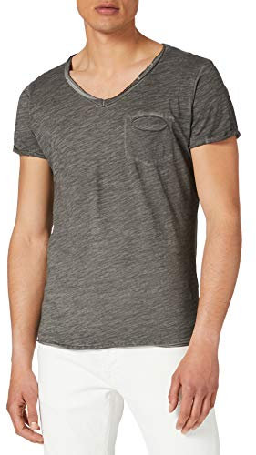 KEY LARGO Cuello de Pico Soda New Camiseta, Gris Oscuro (1102), L para Hombre