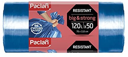 Paclan Abfallsäcke 50 x 120L, blau, 50 Stück