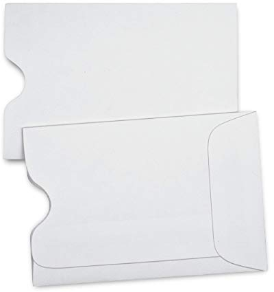 Guardian Lot de 500 pochettes vierges pour cartes de crédit ou clés d'hôtel - Pochettes pour cartes cadeaux inscriptibles et imprimables