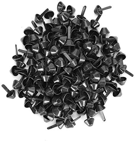 200 Stücke Bodennägel Tasche und Geldbörse Füße Taschenfüße Standfüße 12mm Rundnieten Flachkopf Nieten für DIY Leder Craft Geldbörse Handtasche