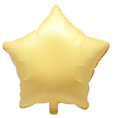Oblique Unique® Stern Folien Luftballon für Geburtstag Kindergeburtstag Hochzeit JGA Party Feier Weihnachten Deko Ballon Folienballon (Gelb)