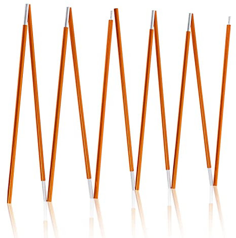 Tent Pole Rod Tent Stakes Replacement Kit, Aluminium Alloy Tent Pole Kit Camping Hiking Trekking Accessories Support Rods Awning Frames Kit, 2 Sets