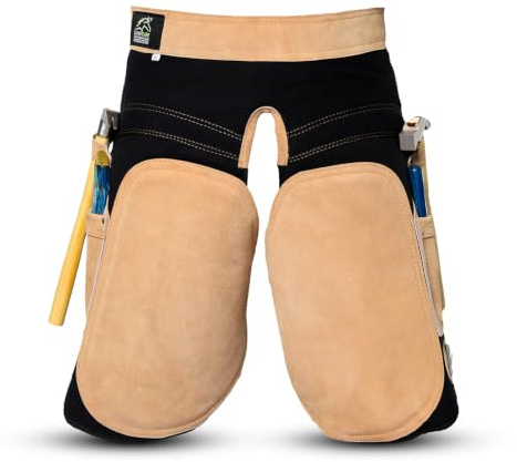 Equine Care Damen Farrier Schürzen, Chaps mit Schaumstoffpolsterung, echtes Wildleder, Segeltuch, 59 cm