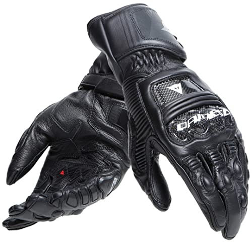 Dainese Druid 4 Gloves Motorradhandschuhe Sport Racing Handschuhe Leder, BLACK/BLACK/CHARCOAL, M