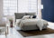 Talamo Italia - Lit double Silvia, Lit coffre en tissu, Ouverture frontale, avec matelas 140x190 cm inclus, 100% Made in Italy, Gris