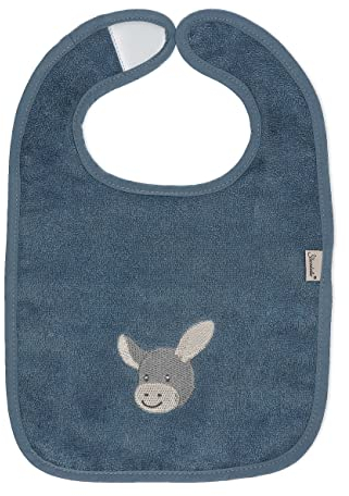 Sterntaler Baby Jungen Baby Lätzchen GOTS Emmi - Babylätzchen, Baby Erstausstattung, Sabberlätzchen mit Klettverschluss - Bio - graublau