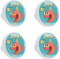 Möbelknopf Fisch Möbelgriffe Kinderzimmer 4 Stück Schubladenknopf Bunte Knauf Schrankgriffe Kristall Türknauf Für Jungen Und Mädchen 3.3x2.5 cm