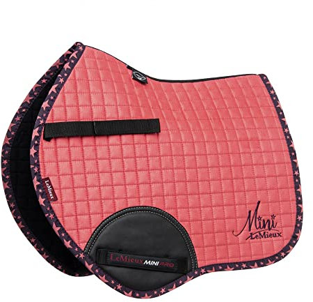 LeMieux Show Jumping Mini Suede Jump Square Schabracke - Schabracken für Pferde - Reitausrüstung und Zubehör - (Papaya - Mini)