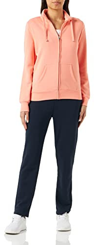 Champion Legacy Sweatsuits-Powerblend Color Block Hooded Tuta Sportiva, (Rosa/Blu Marino), M Donna