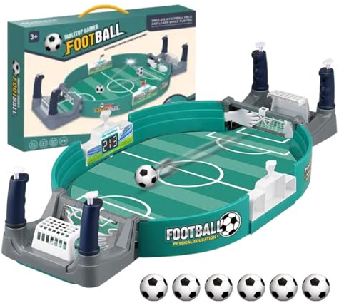 Interaktives Tischfußballspiel,TischFußball Kinder mit 6 Fußbälle,Mini Tischkicker interaktives tischkicker Spielzeug Party für Kinder und Erwachsene,Geburtstag Partyspielzeug für Jungen und Mädchen