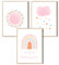 MeinBaby123® Poster Kinderzimmer | er Set DIN A4 Poster Set | Wandbilder mit Spruch | Regenbogen | Deko Kinderzimmer Mädchen Junge | Babyzimmer Deko | Wandposter Premium (You are my sunshine)