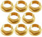 Uenede 8PCS 1/2 Inch Lock Nut with Flange, Hex Brass Female Locknut Washer Fasteners Spacer for Plumbing