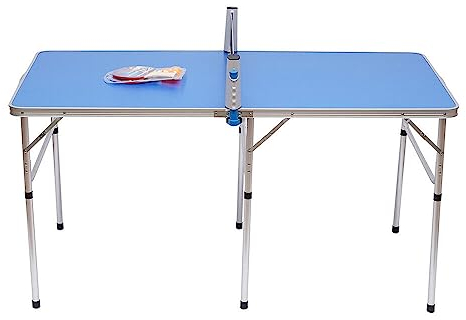 Mini Tischtennisplatte Klappbare Tischtennistisch Set Mit Netz 2* SchläGer Und 3* BäLle Multifunktional Freizeittisch FüR Indoor Und Im Freien Hbt 152 X76x76 cm