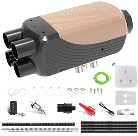 TRAGLO Calentador Auxiliar diésel, Calefactor gasoil, Calentador de Aire diésel de 12 V, Calentador Auxiliar de Aire de 5KW con Interruptor LCD para Coche, RV, Barco, camión, autobús 12V