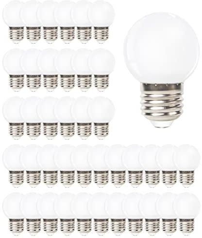 VIRANSHEN 40er Pack E27 LED Lampe 3W 240Lm 3000K Warmweiß Energiesparlampen in Golfball Form G45 LED Glühbirne für Innen und Außen Garten Girlande Urlaub Terrasse Party Weihnachten Dekoratives Licht