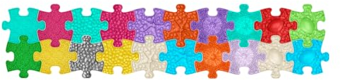 MUFFIK Sensorik Matten | Orthopädische Balanciersteine für Kinder | Puzzlematte Baby, Puzzlematte Boden, Sensorik Spielzeug Baby, Bodenmatte Kinder, Massage Matte für Erwachsene | 20 Teile, Mini-Set