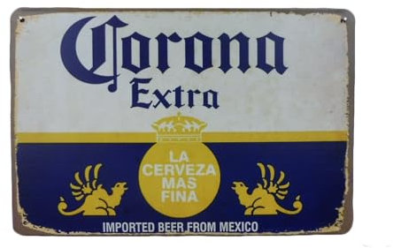 Corona Extra blau blechschild - metallschild - metall poster - retro schilder - blech - wanddekoration - vintage schild - metal sign - dekoschild - mancave - männerhöhle